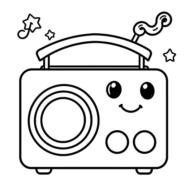 Kolorowanka — moje radio - Kolorowanki - Dzień Radia