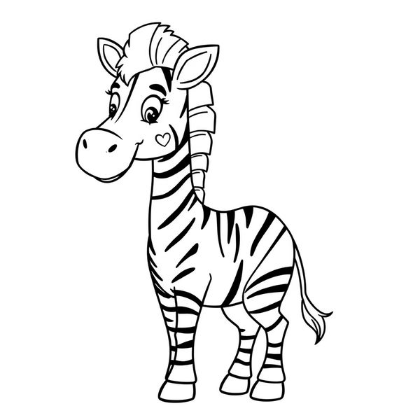 Kolorowanka: kontur zebry - Kolorowanki - Dzień Zebry