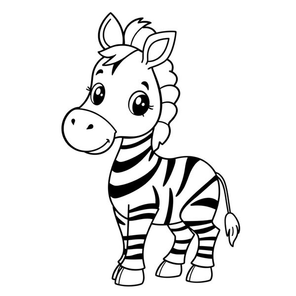Kolorowanka: kontur zebry - Kolorowanki - Dzień Zebry