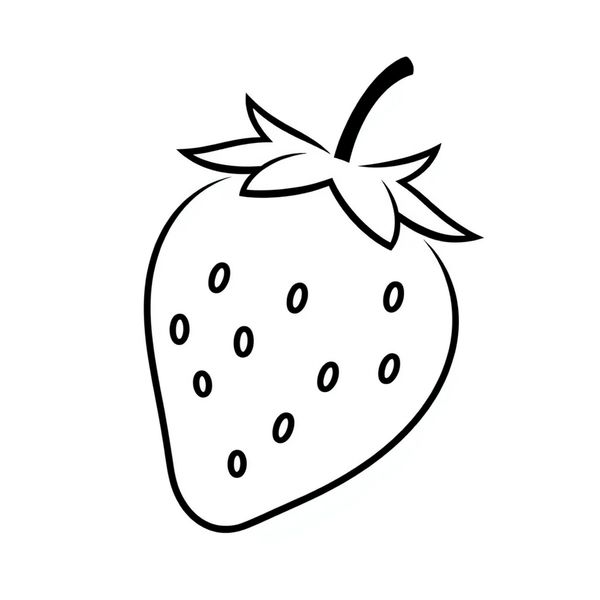 Szablon: Truskawka — kształt do wyklejanki - Szablony - Dzień Naleśnika