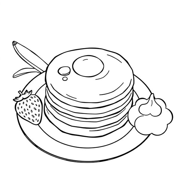 Kolorowanka: naleśnik do kolorowania - Kolorowanki - Dzień Naleśnika