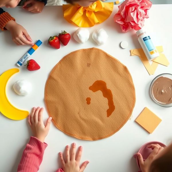 Przykładowy papierowy naleśnik z dodatkami - Materiały - Dzień Naleśnika