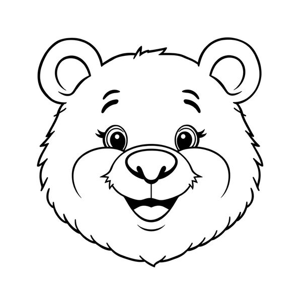 Kolorowanka — buzia misia (linia konturowa) - Kolorowanki - Dzień Niedźwiedzia