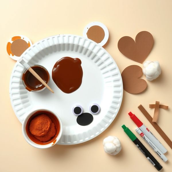 Zestaw materiałów — zdjęcie top-down - Materiały - Dzień Niedźwiedzia