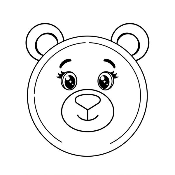 Kolorowanka — niedźwiadek z talerzyka - Kolorowanki - Dzień Niedźwiedzia