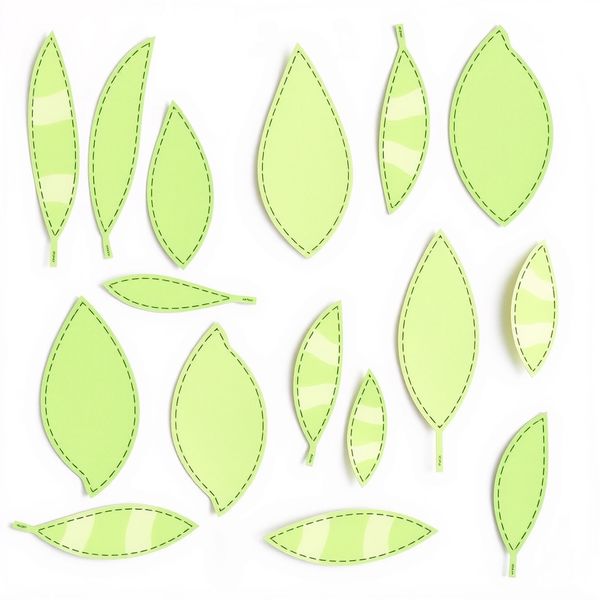 Szablony liści (paski) — do wycięcia