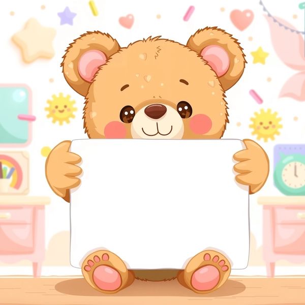 Plakat powitalny — Pluszowy Miś