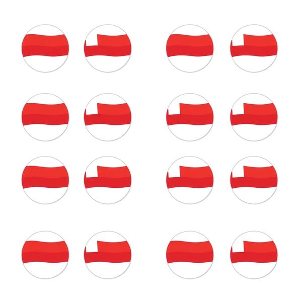 Arkusz naklejek rozpoznawczych — małe kółka z miejscem na imię