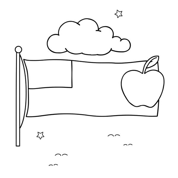 Kolorowanka — flaga do pokolorowania