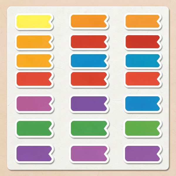 Naklejki — ogonki energii (prostokąty) - Szablony - Dzień Baterii