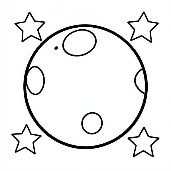 Kolorowanka — prosty Pluton - Kolorowanki - Dzień Plutona