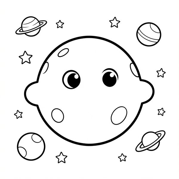 Kolorowanka Plutona dla maluchów - Kolorowanki - Dzień Plutona