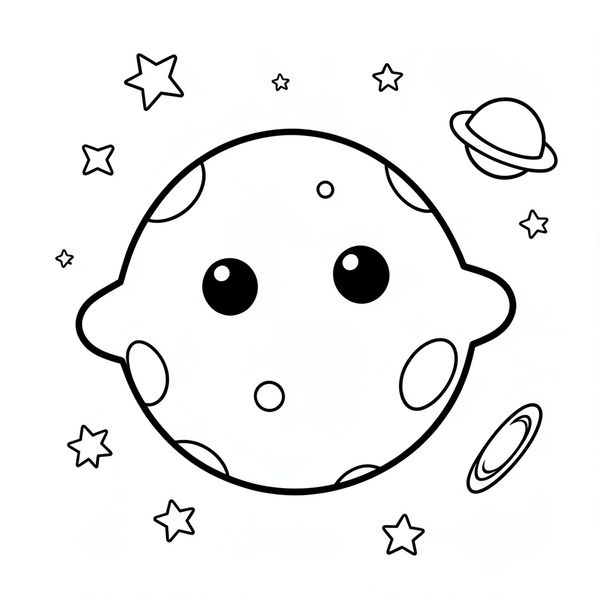 Kolorowanka Plutona dla maluchów - Kolorowanki - Dzień Plutona