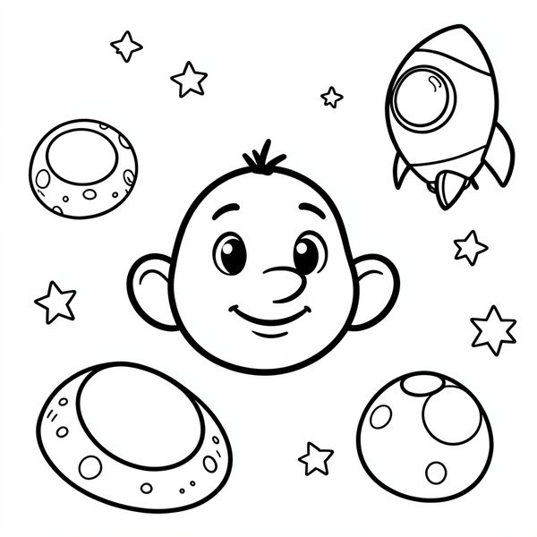 Kolorowanka — Pluton i rakieta - Kolorowanki - Dzień Plutona