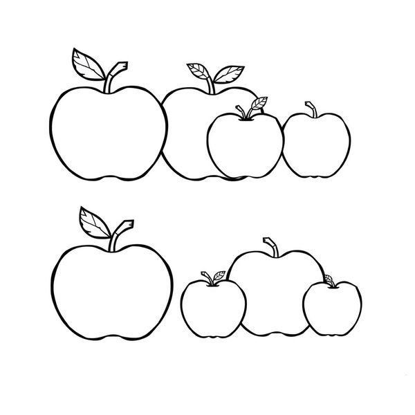 Kolorowanka — grupy jabłek
