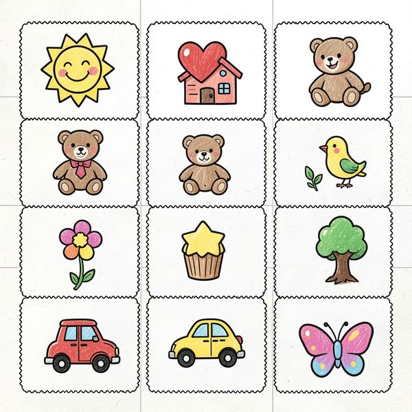 Arkusz znaczków do wycinania i ozdabiania - Kolorowanki - Dzień Listonosza