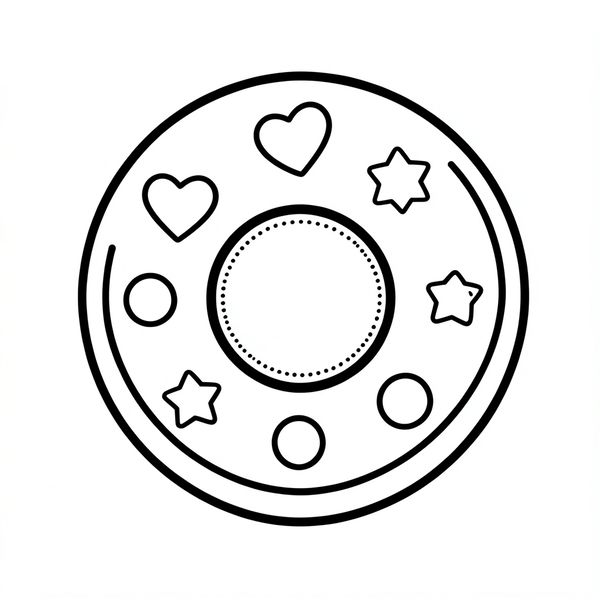 Szablon pączka do wydruku (baza) - Szablony - Tłusty Czwartek