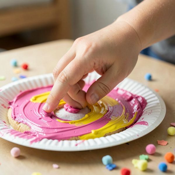Demonstracja malowania palcem - Materiały - Tłusty Czwartek