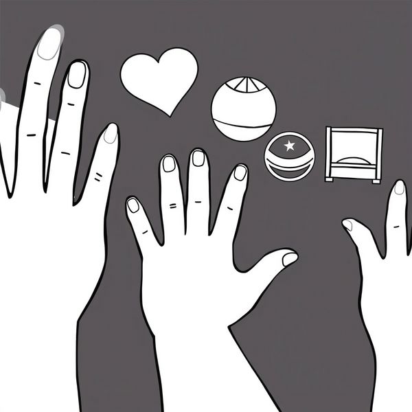 Kolorowanka — Odciski dłoni i symbole