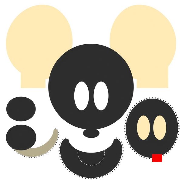 Szablon elementów A4 — wycięcia