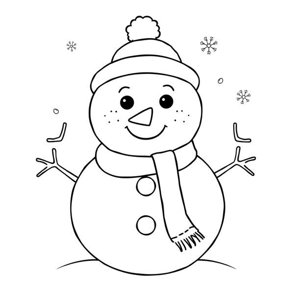 Kolorowanka — bałwan