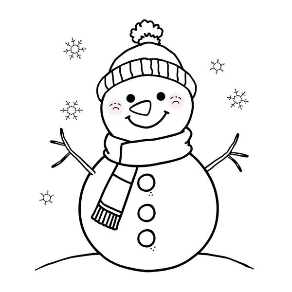 Kolorowanka — bałwan