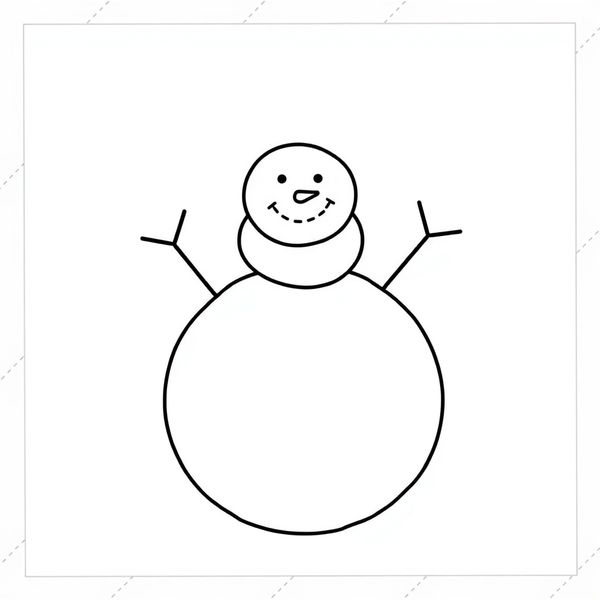 Szablon konturu bałwanka (do wydruku)