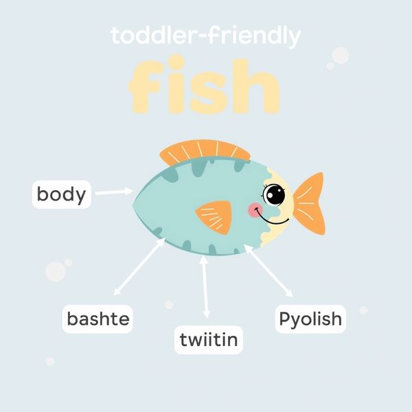 Plakat edukacyjny: części rybki