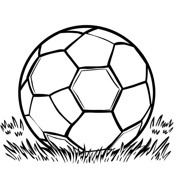 Kolorowanka: kontur piłki nożnej