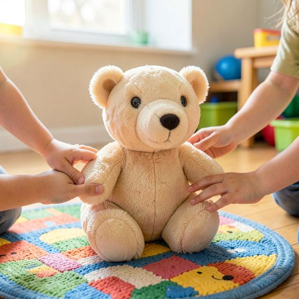 Pluszak/Maskotka niedźwiedzia w sali - Materiały - Dzień Niedźwiedzia Polarnego