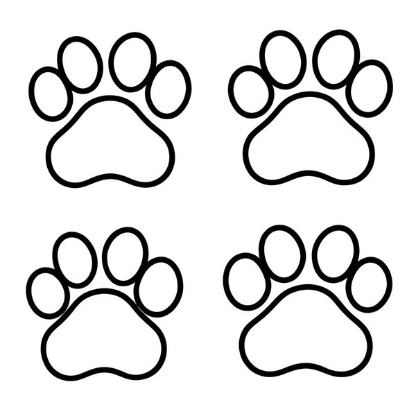 Szablon łapy niedźwiedzia — prosty kontur do druku - Szablony - Dzień Niedźwiedzia Polarnego