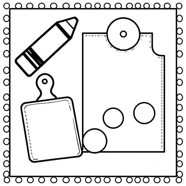 Kolorowanka — Symbole pisarza - Kolorowanki - Dzień Pisarza