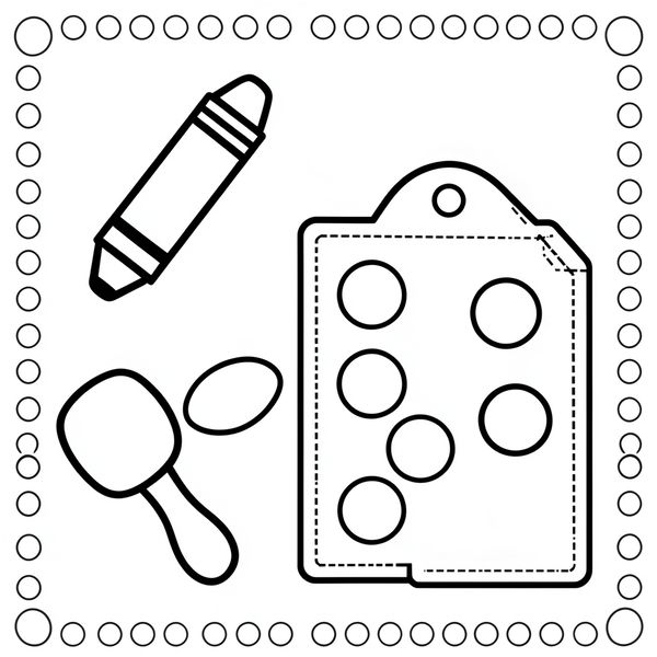 Kolorowanka — Symbole pisarza - Kolorowanki - Dzień Pisarza
