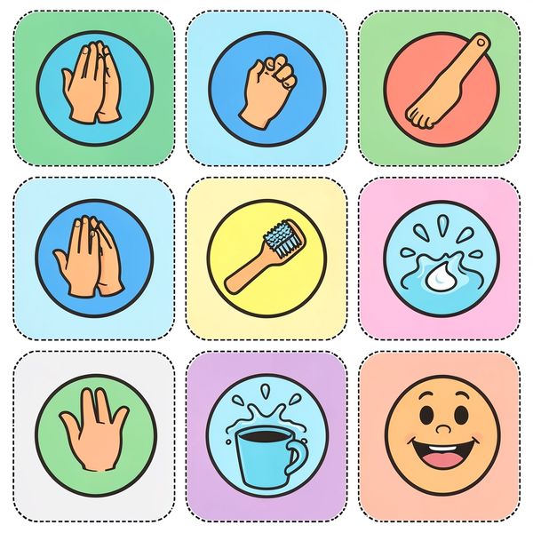 Karty rytmiczne i sygnały ruchowe - Szablony - Dzień Dentysty