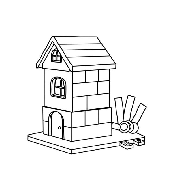 Kolorowanka: Proste budowle DUPLO