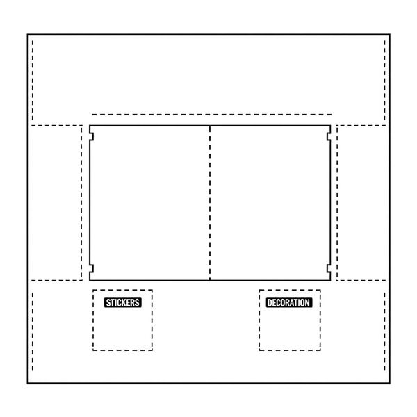 Szablon kartonowej podstawki (A4)