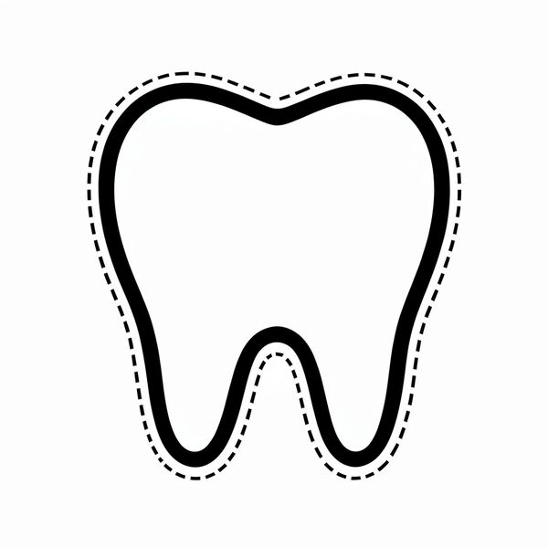 Szablon dużego zęba do wycięcia - Szablony - Dzień Dentysty