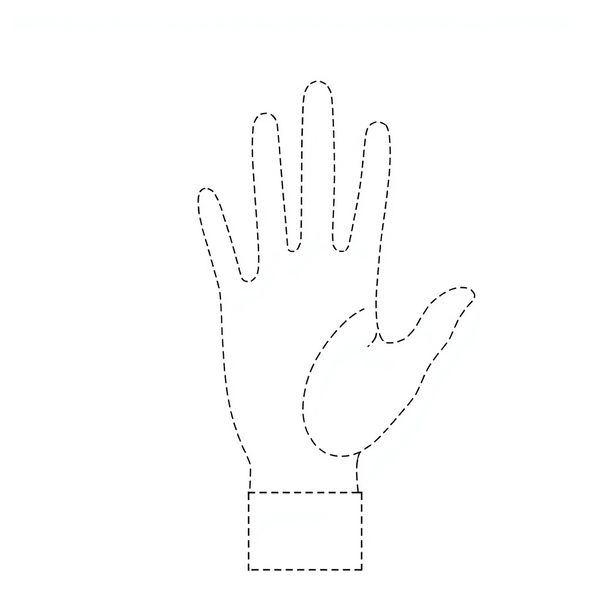 Szablon: Odciski dłoni do choinki