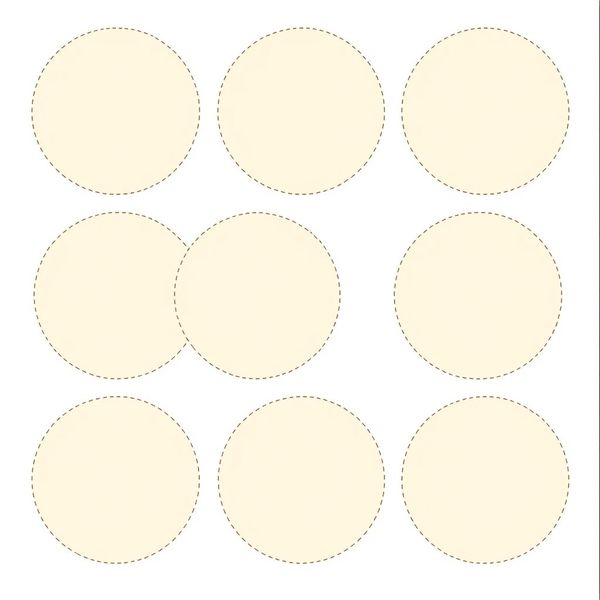 Kółka twarzy — szablony (beżowe pola do twarzy)