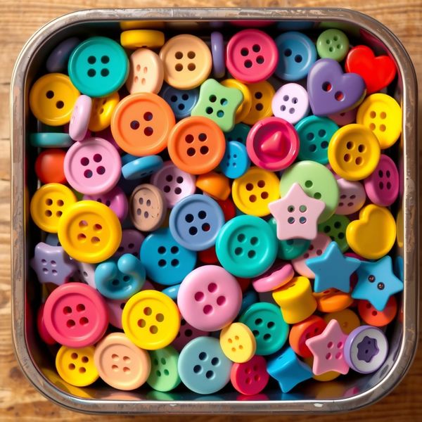 Tacka z dużymi, kolorowymi guzikami