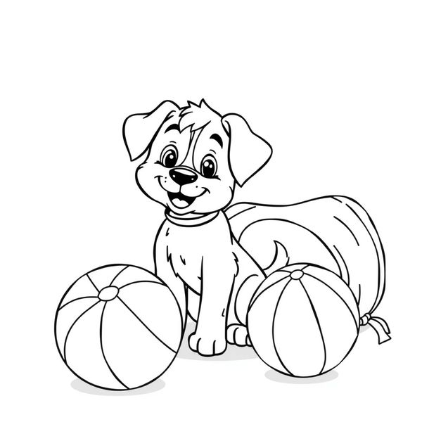 Kolorowanka — Kundelek i zabawki