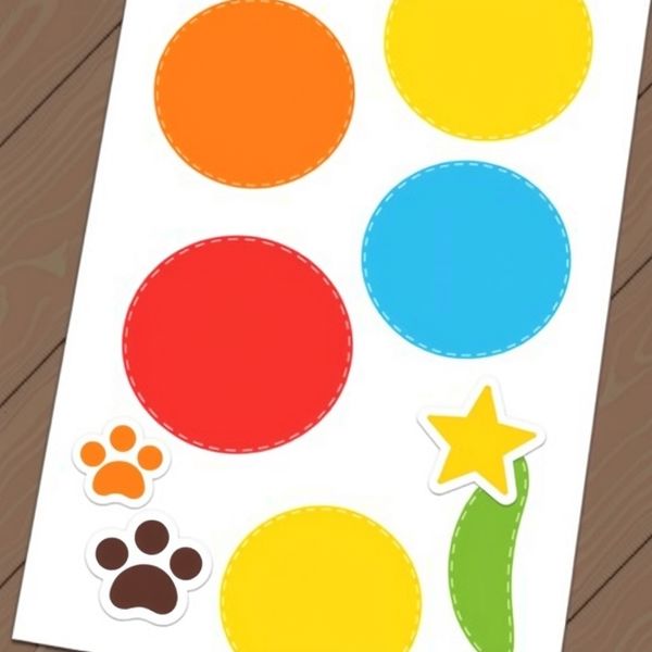 Szablony chusteczek i kółek do wycięcia