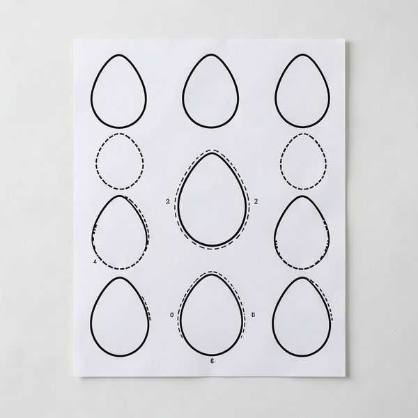 Szablony papierowych jajek (arkusz do drukowania) - Szablony - Wielkanoc