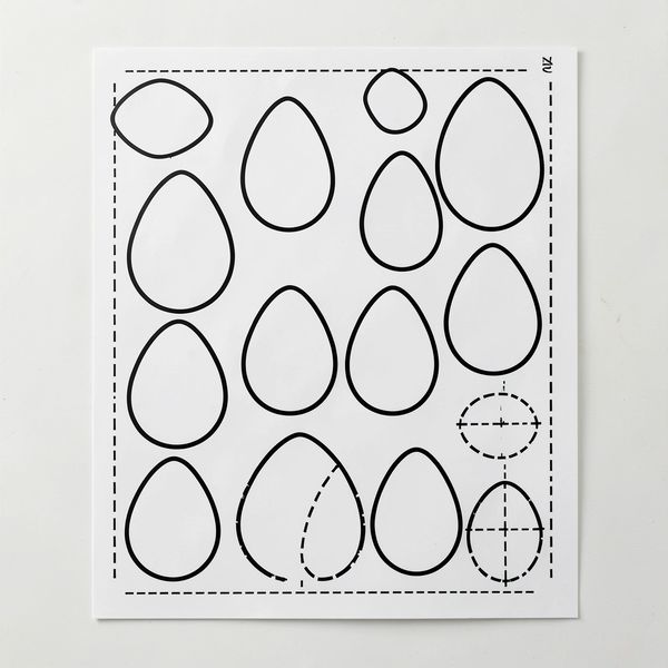 Szablony papierowych jajek (arkusz do drukowania) - Szablony - Wielkanoc