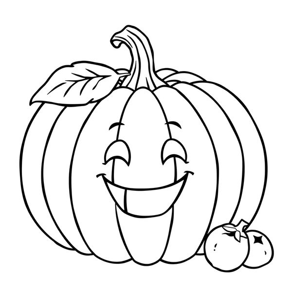 Kolorowanka — Uśmiechnięta dynia