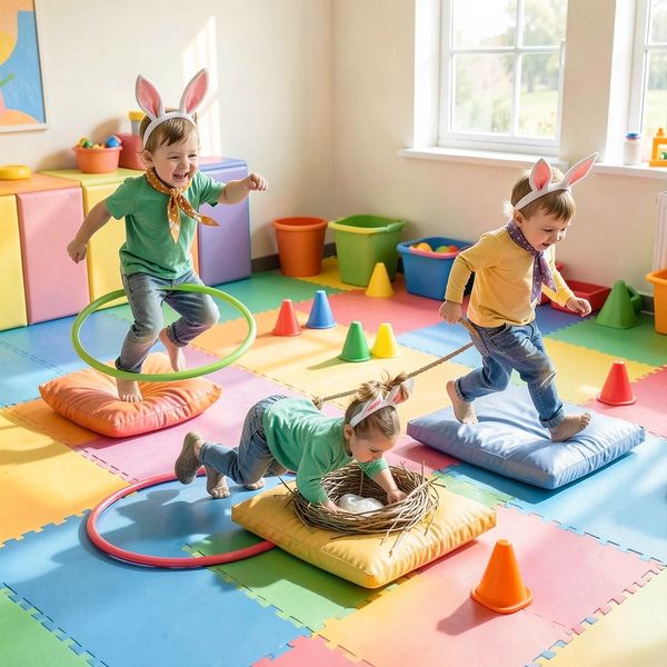 Tor przeszkód: Zajączek skacze - Materiały - Wielkanoc