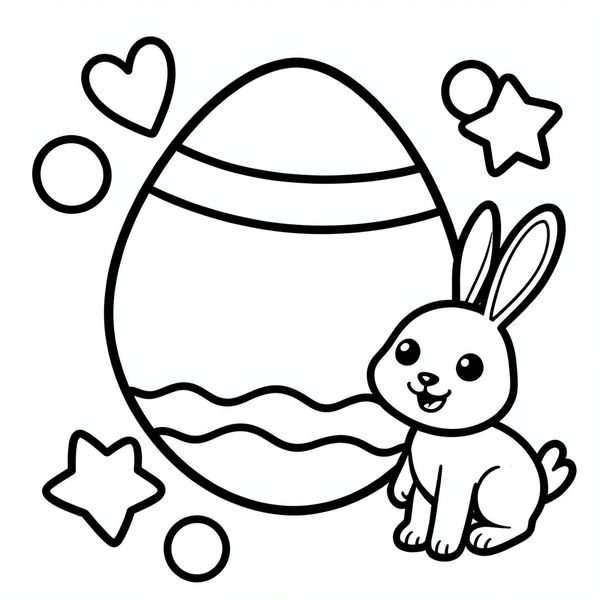 Kolorowanka: Duże jajko do ozdabiania - Kolorowanki - Wielkanoc