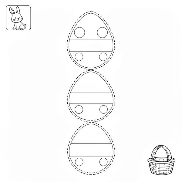 Szablon: Papierowe jajko do wycięcia (pre-cut) - Szablony - Wielkanoc