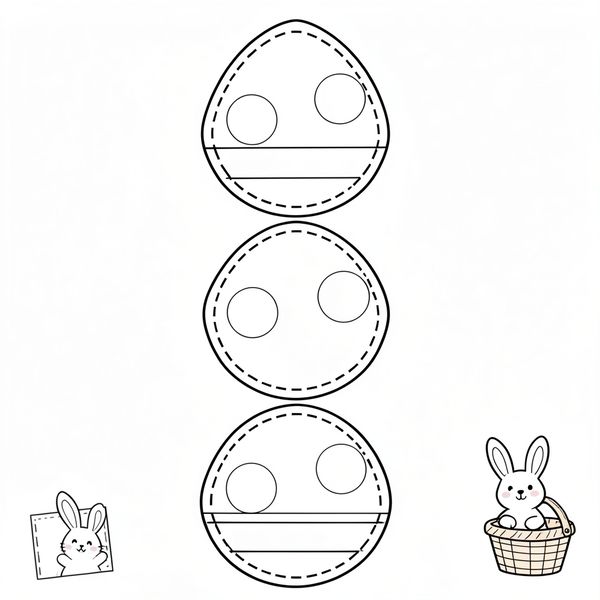 Szablon: Papierowe jajko do wycięcia (pre-cut) - Szablony - Wielkanoc