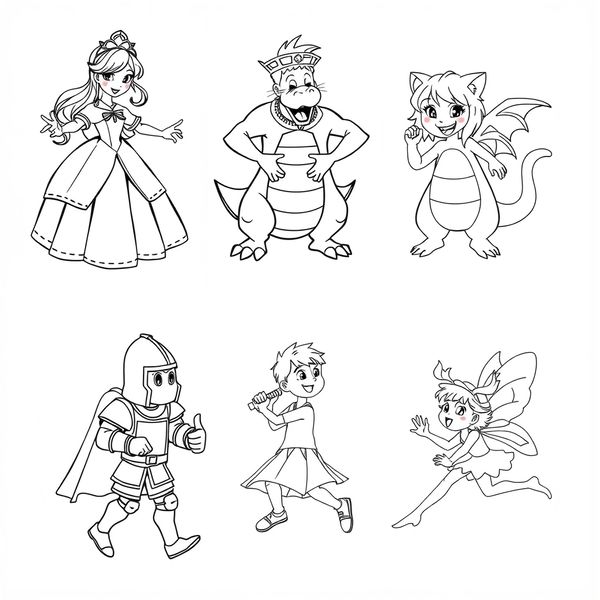 Kolorowanki — postacie do malowania